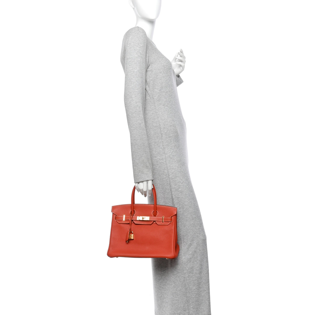 Hermes Taurillon Clemence Birkin 30 Sanguine 2 of 12