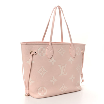 Louis Vuitton Empreinte Monogram Giant Neverfull MM  Pink Quartz Beige 4 of 10