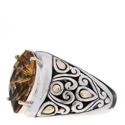 John Hardy Sterling Silver 18K Yellow Gold Citrine Jaisalmer Ring 54 7 3 of 7