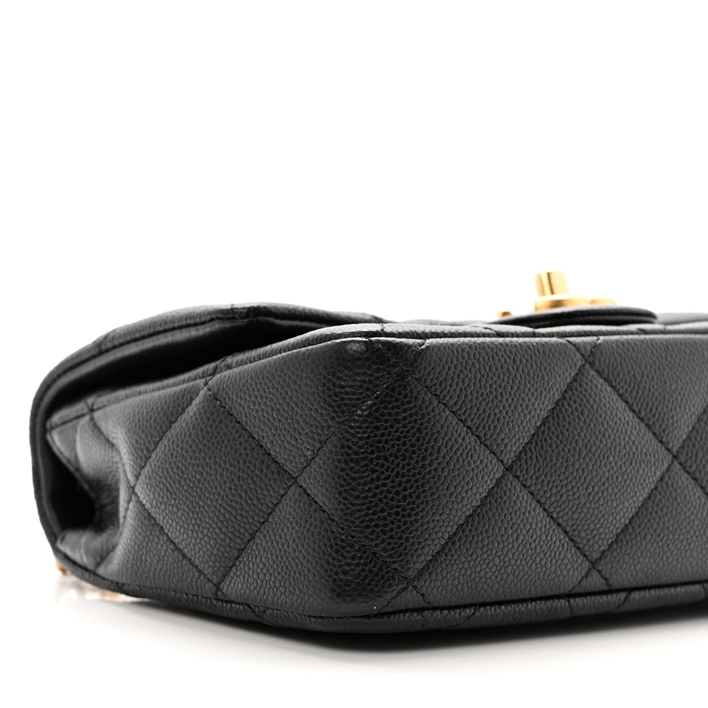 Caviar Quilted Mini Sweetheart Flap Black