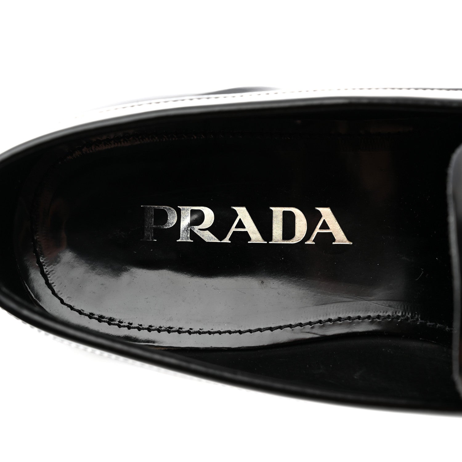 Prada Calfskin Mens Loafers 8.5 Black 7 of 8