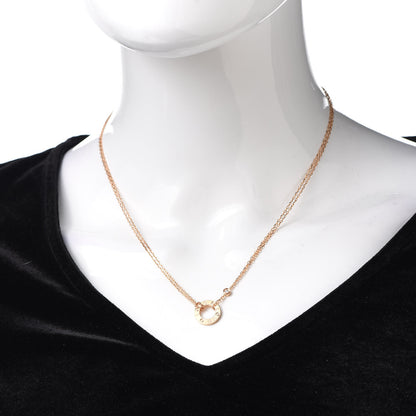 Cartier 18K Pink Gold 2 Diamond LOVE Necklace 2 of 6