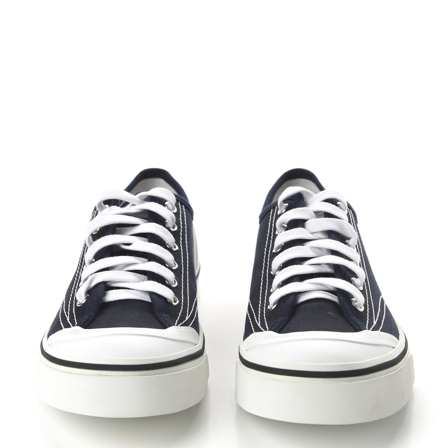 Fabric Mens Lace Up Cap Toe Sneakers 41 Navy
