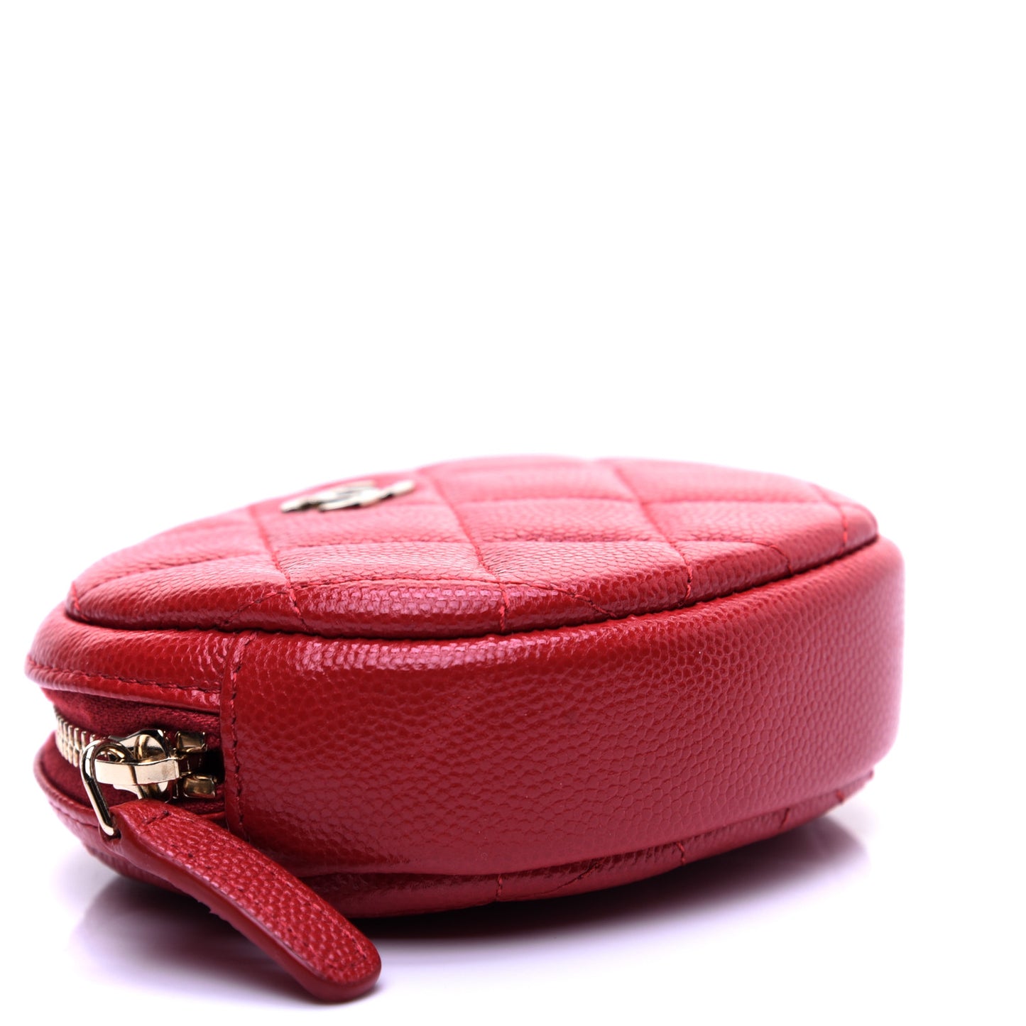 Caviar Quilted Zip Around Classic Coin Purse Dark Pink