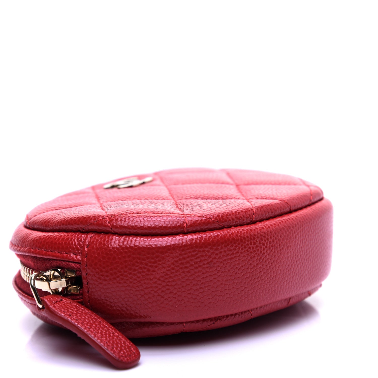Chanel Caviar Quilted Zip Around Classic Coin Purse Dark Pink 6 of 9