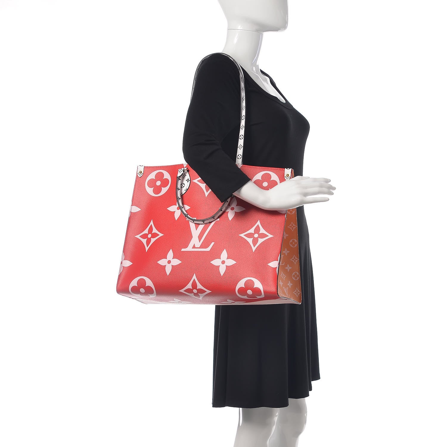 Louis Vuitton Monogram Giant Onthego GM Rouge Rose 3 of 10