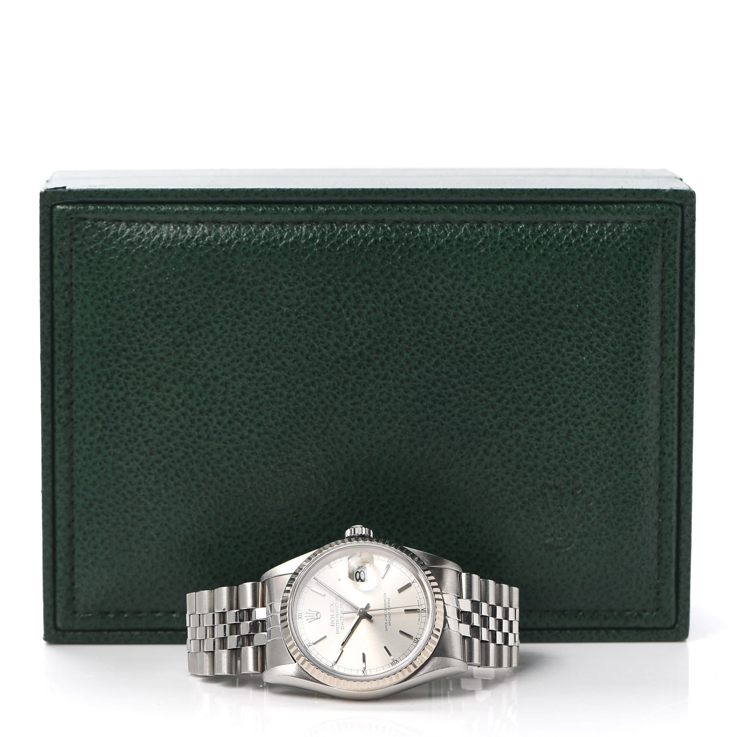 Rolex Stainless Steel 18K White Gold 36mm Oyster Perpetual Datejust Watch Silver 16234 6 of 6