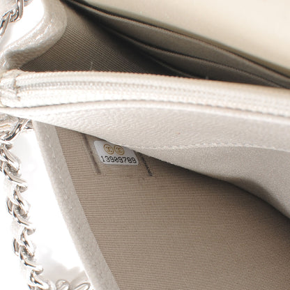 Chanel Caviar Sevruga Wallet on Chain Silver 9 of 9