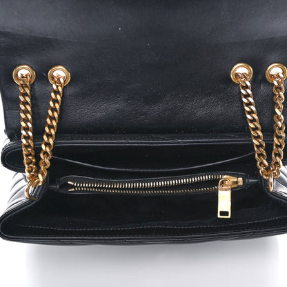 Saint Laurent Calfskin Y Quilted Monogram Small Loulou Chain Satchel Black 5 of 11