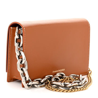 Alexander McQueen Calfskin Mini Skull Chain Crossbody Bag Caramel Tan 3 of 11