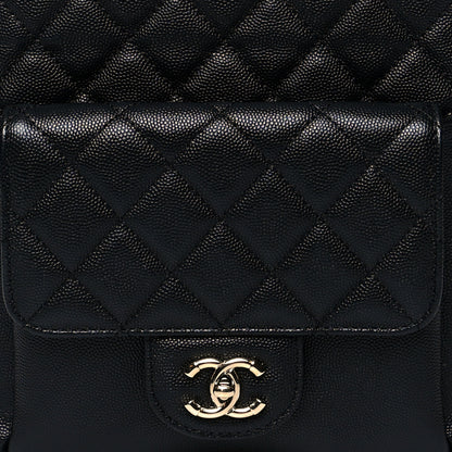 Chanel Caviar Quilted Medium Zip Around Backpack Black 8 of 10