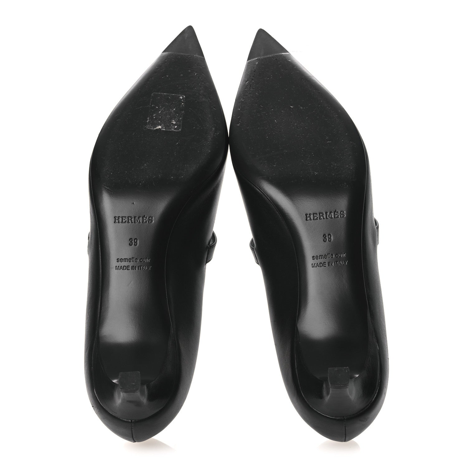 Hermes Calfskin Kiara 40 Pumps 39 Black 7 of 17