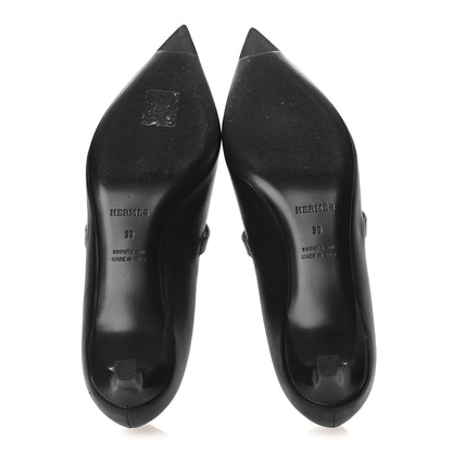 Hermes Calfskin Kiara 40 Pumps 39 Black 7 of 17