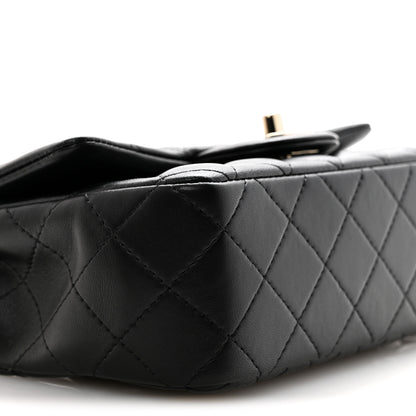 Chanel Lambskin Quilted Mini Rectangular Flap Black Black 9 of 11