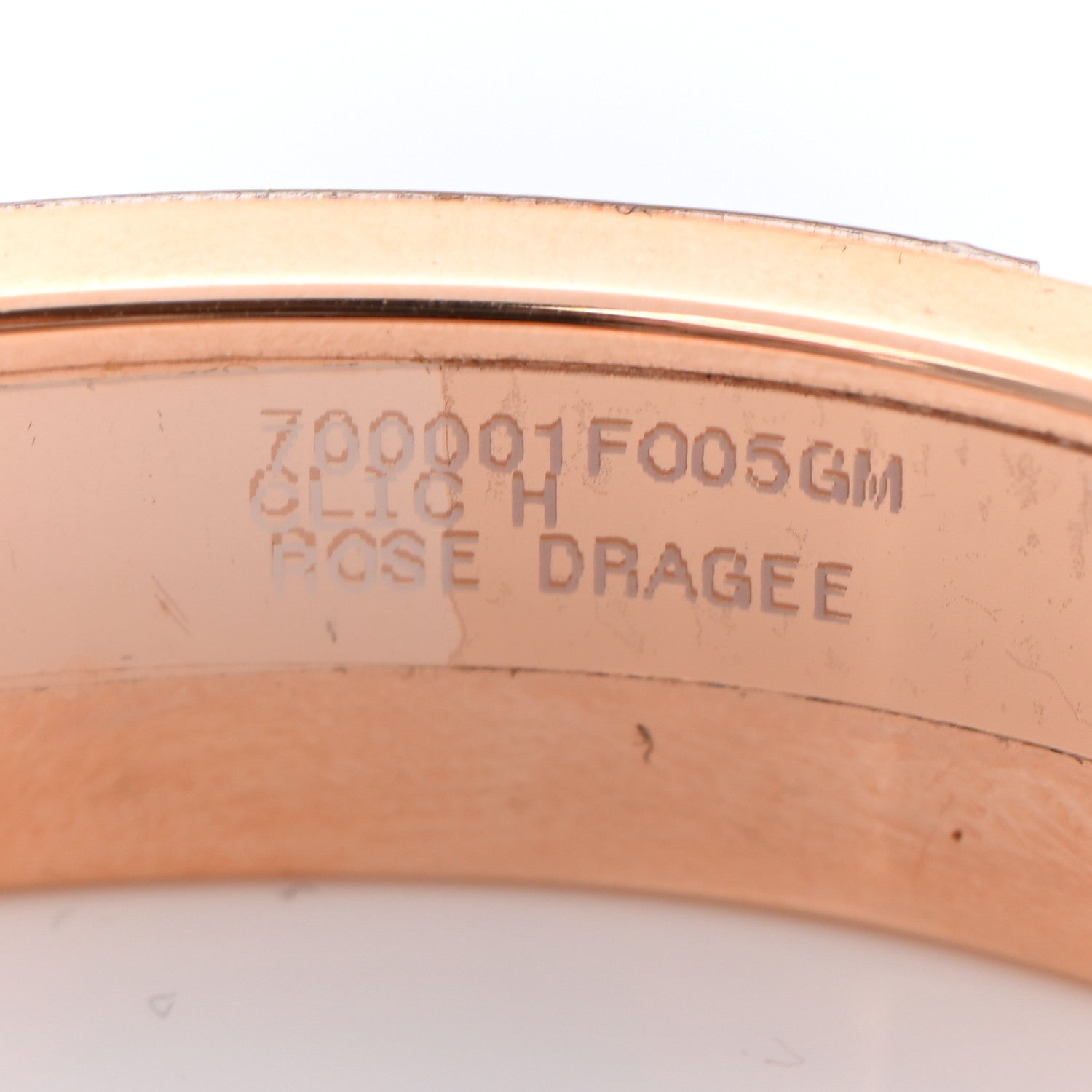 Hermes Enamel Narrow Clic Clac H Bracelet GM Rose Dragee 6 of 6