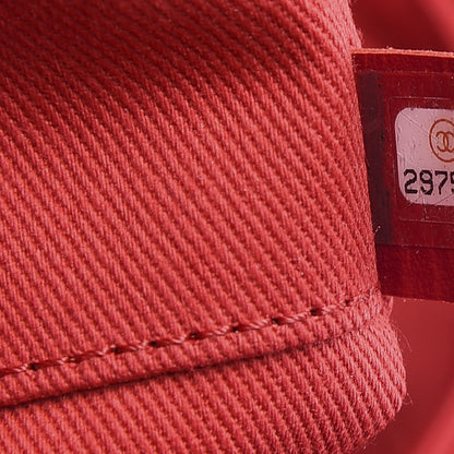 Chanel Mixed Fibers Striped Medium Deauville Tote Red 7 of 12