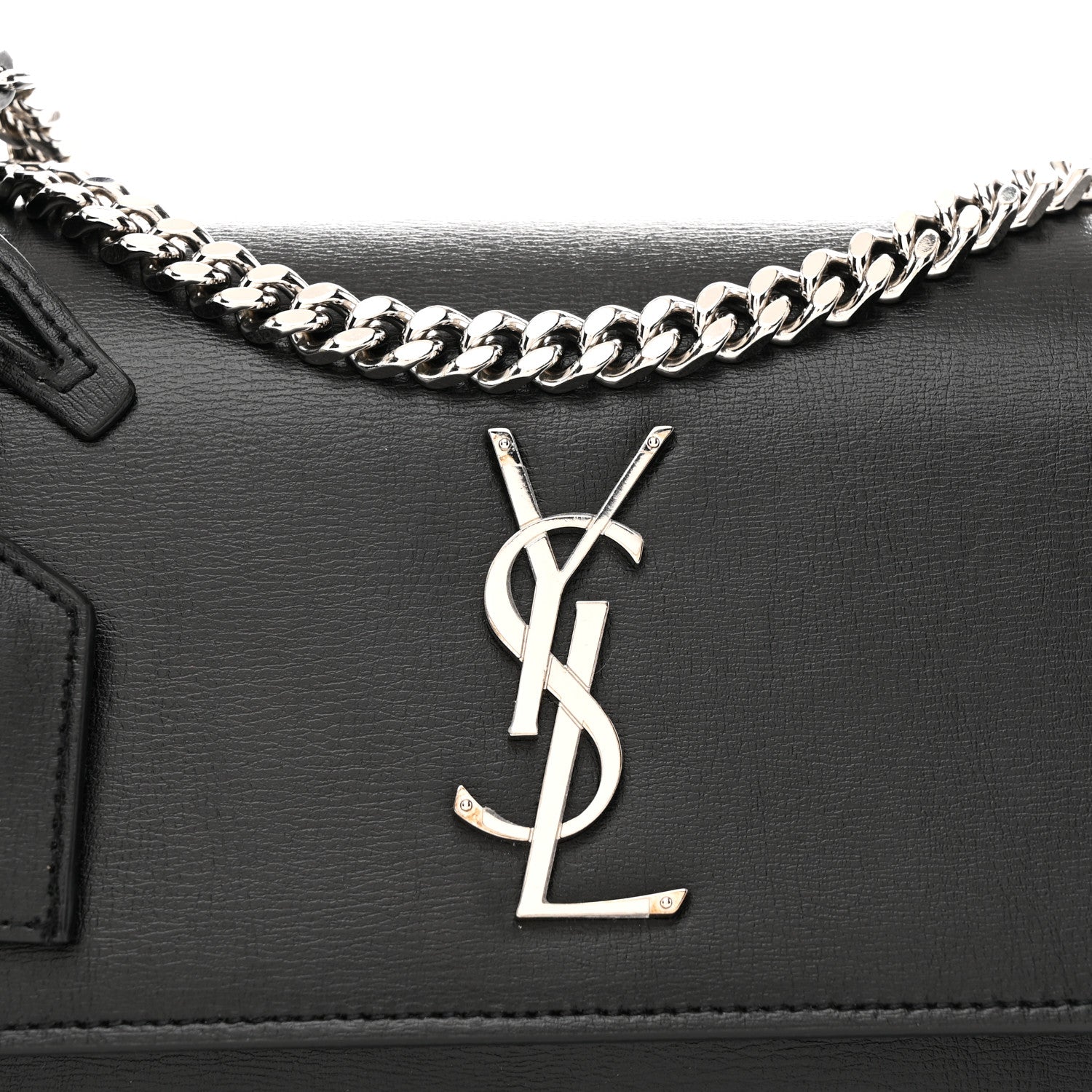 Saint Laurent Calfskin Medium Monogram Sunset Black 8 of 10