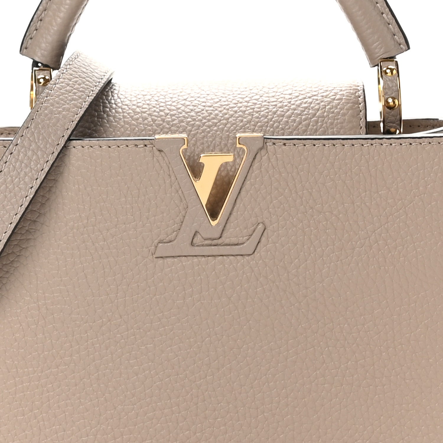 Louis Vuitton Taurillon Capucines BB Galet 7 of 9