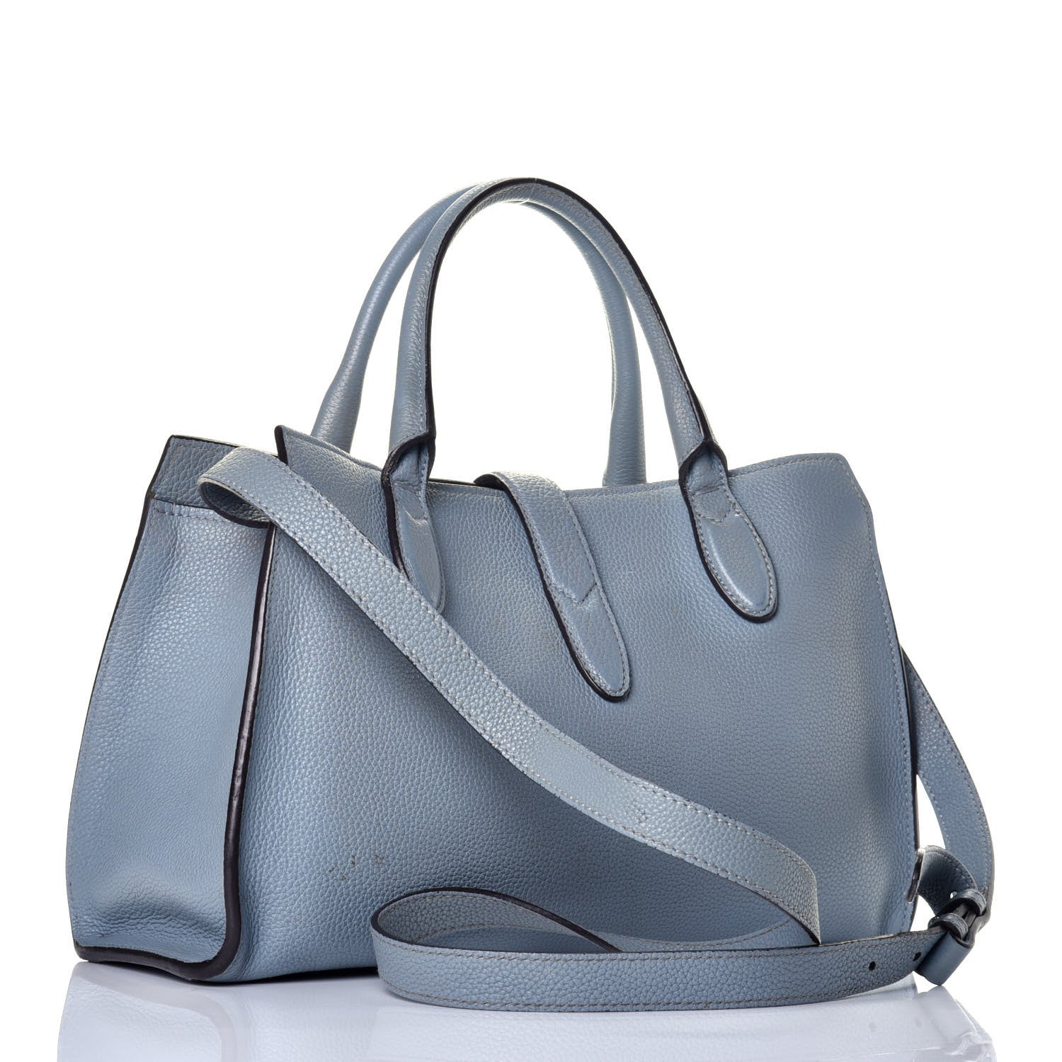 Gucci Soft Calfskin Small Jackie Top Handle Bag Light Blue 4 of 11