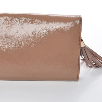 Gucci Soft Patent Medium Soho Clutch Dark Cipria 15 of 15