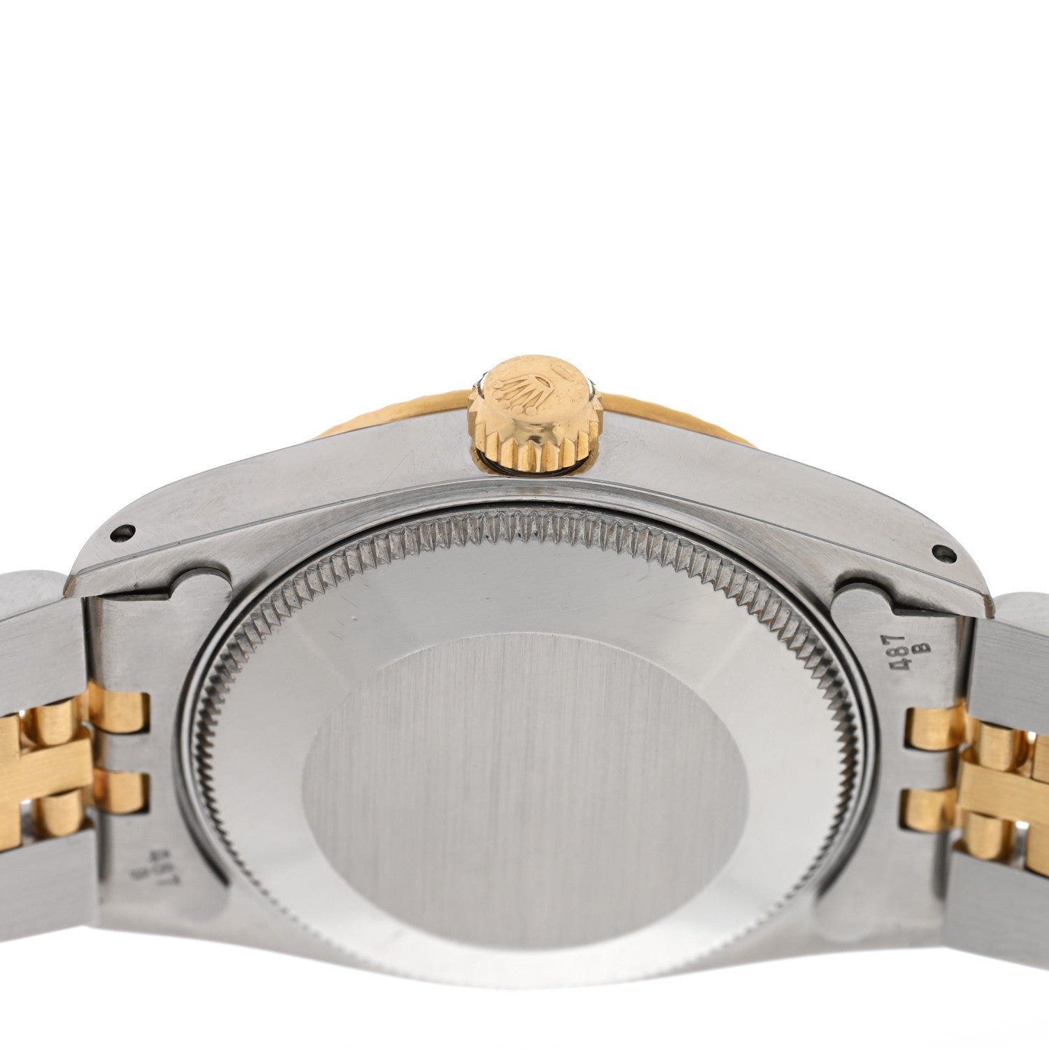 Rolex Stainless Steel 18K Yellow Gold 31mm Oyster Perpetual Datejust Watch Black 68273 4 of 4