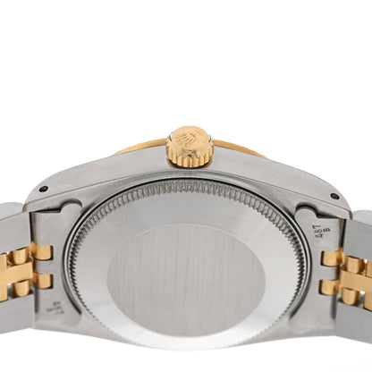 Rolex Stainless Steel 18K Yellow Gold 31mm Oyster Perpetual Datejust Watch Black 68273 4 of 4