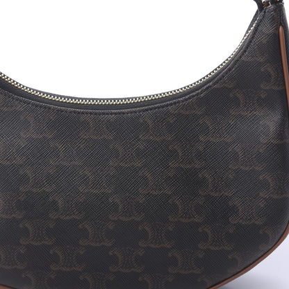 Celine Triomphe Canvas Calfskin Ava Shoulder Bag Tan 9 of 9