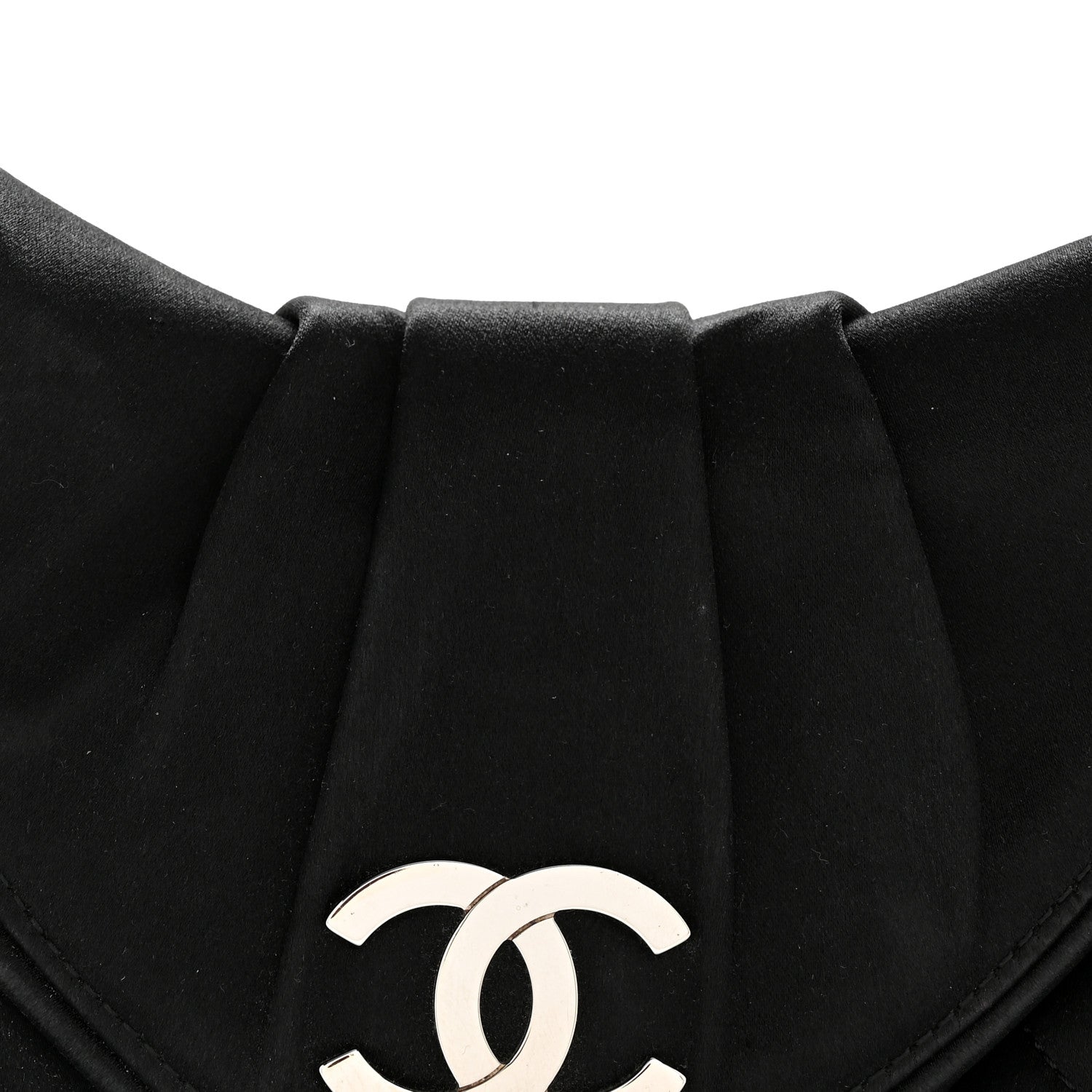 Chanel Satin Quilted Flap Clutch Black 8 of 14