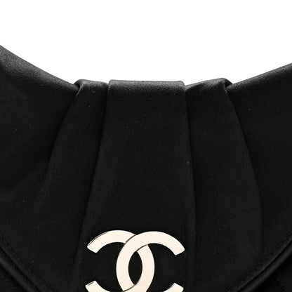 Chanel Satin Quilted Flap Clutch Black 8 of 14