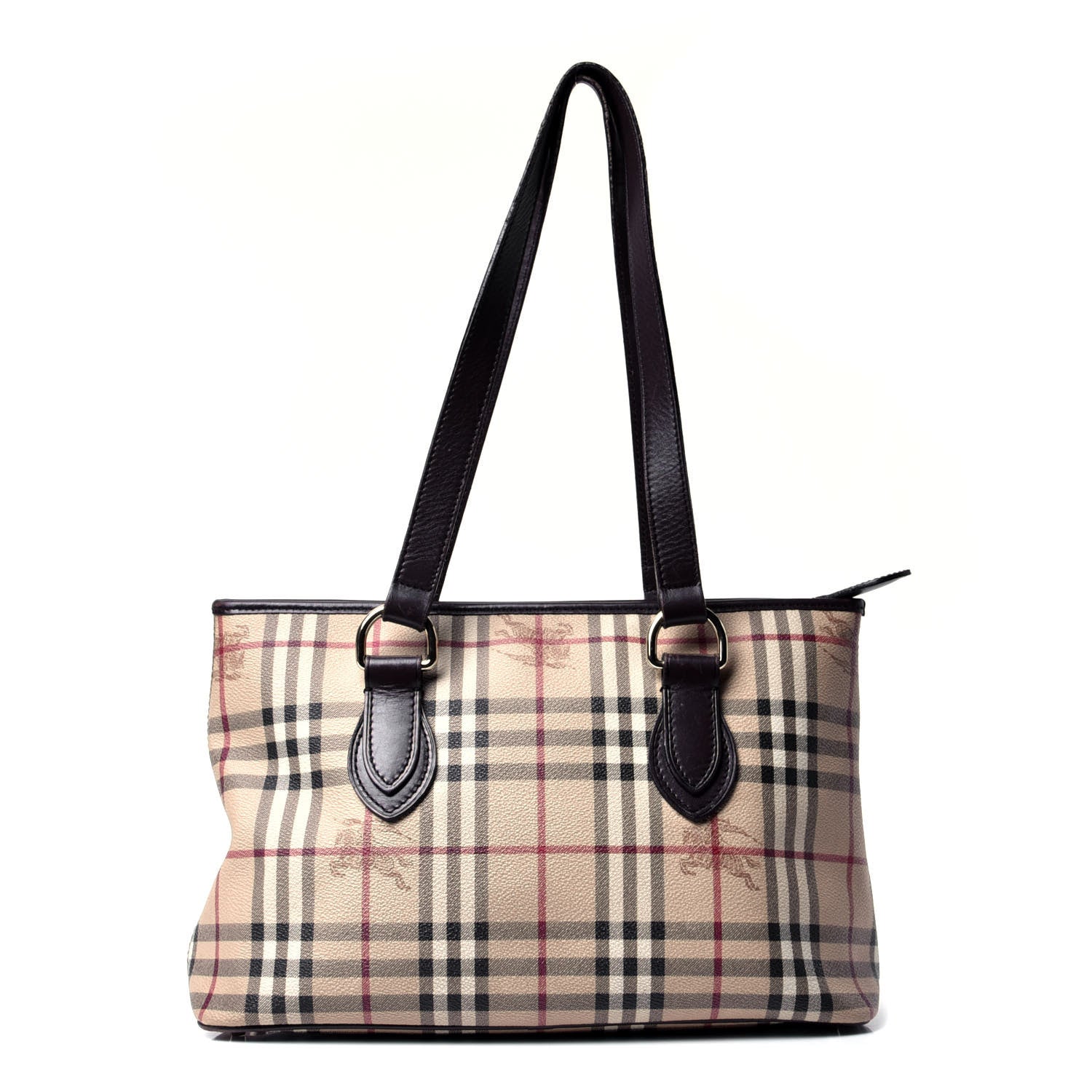 Burberry Haymarket Check Nick Tote Chocolate 1 of 6