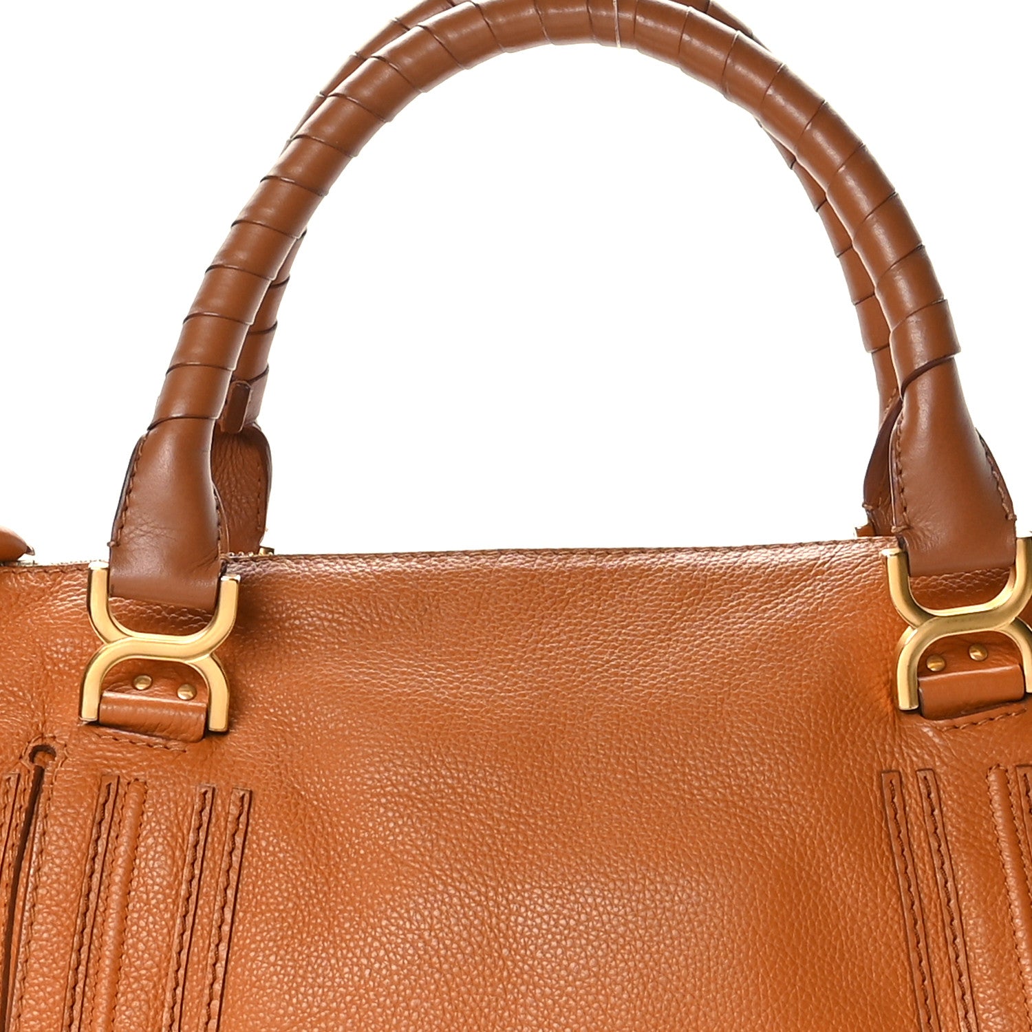 Chloe Calfskin Large Marcie Satchel Brown Sugar 8 of 10
