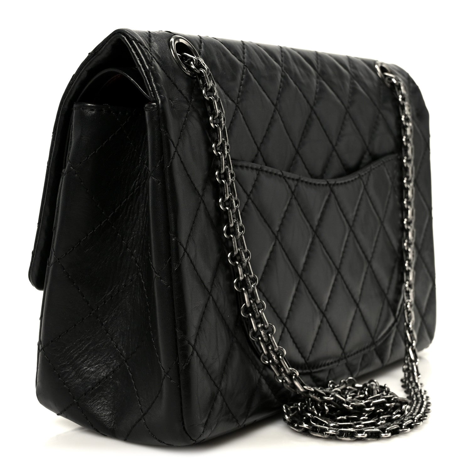 Chanel Aged Calfskin Quilted 2.55 Reissue 226 Flap Black 3 of 11