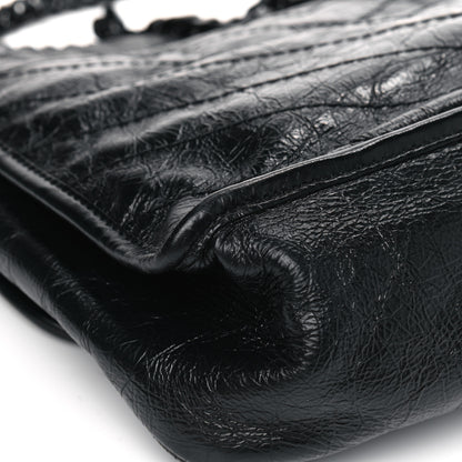 Saint Laurent Crinkled Calfskin Matelasse Monogram Medium Niki Chain Satchel Black 7 of 8