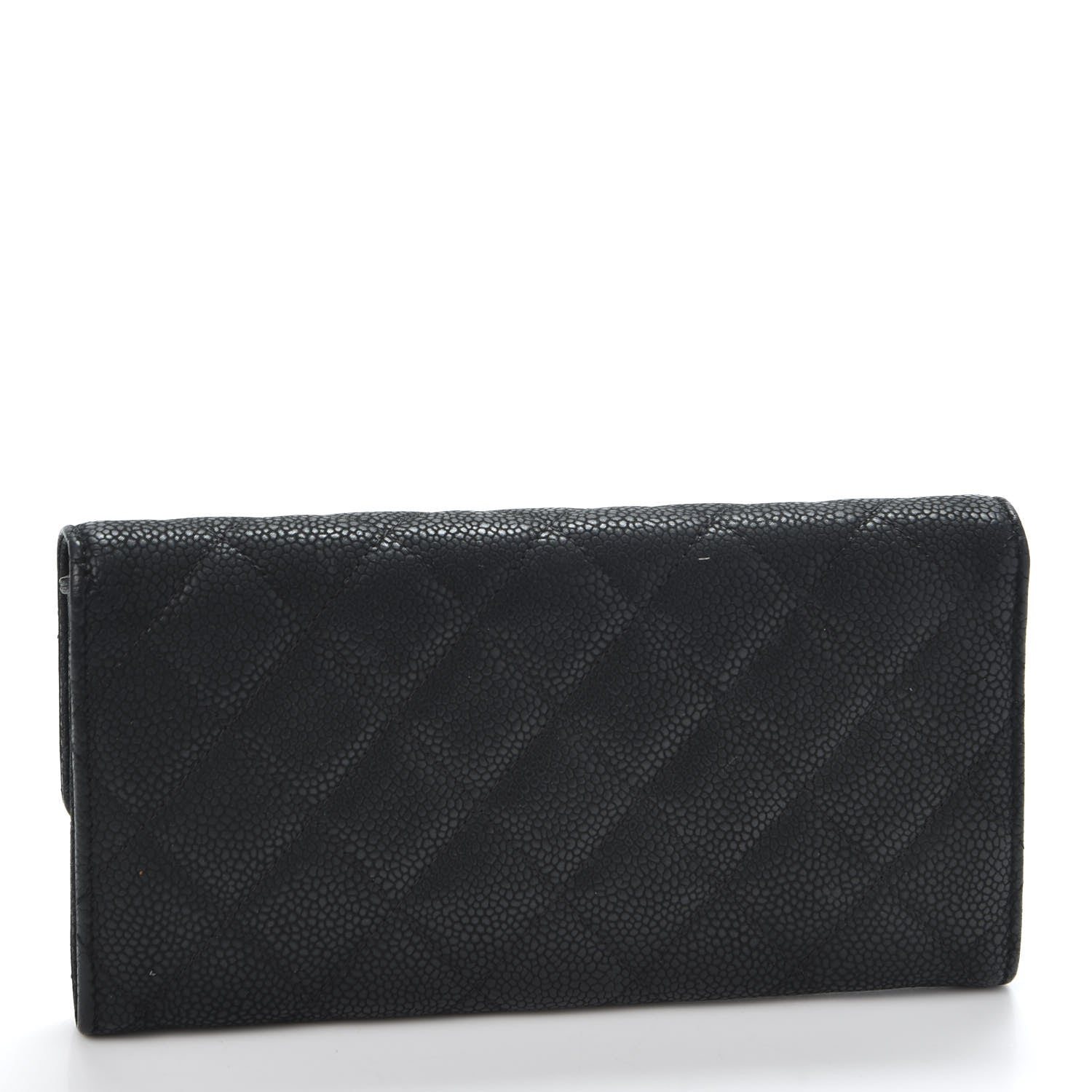 Chanel Iridescent Caviar Quilted Large Flap Wallet Black 2 of 9