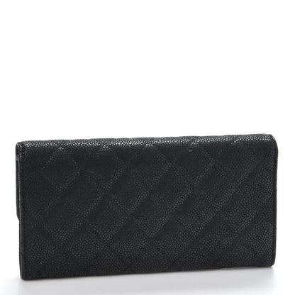Chanel Iridescent Caviar Quilted Large Flap Wallet Black 2 of 9