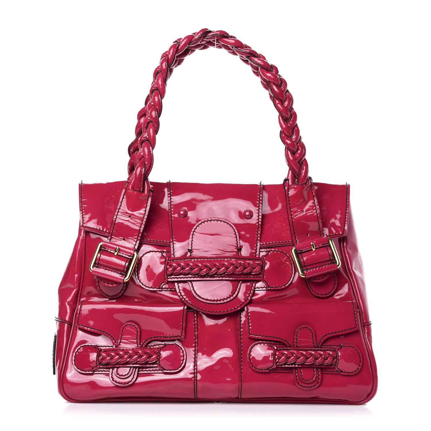 Valentino Garavani Patent Large Histoire Pink 1 of 8