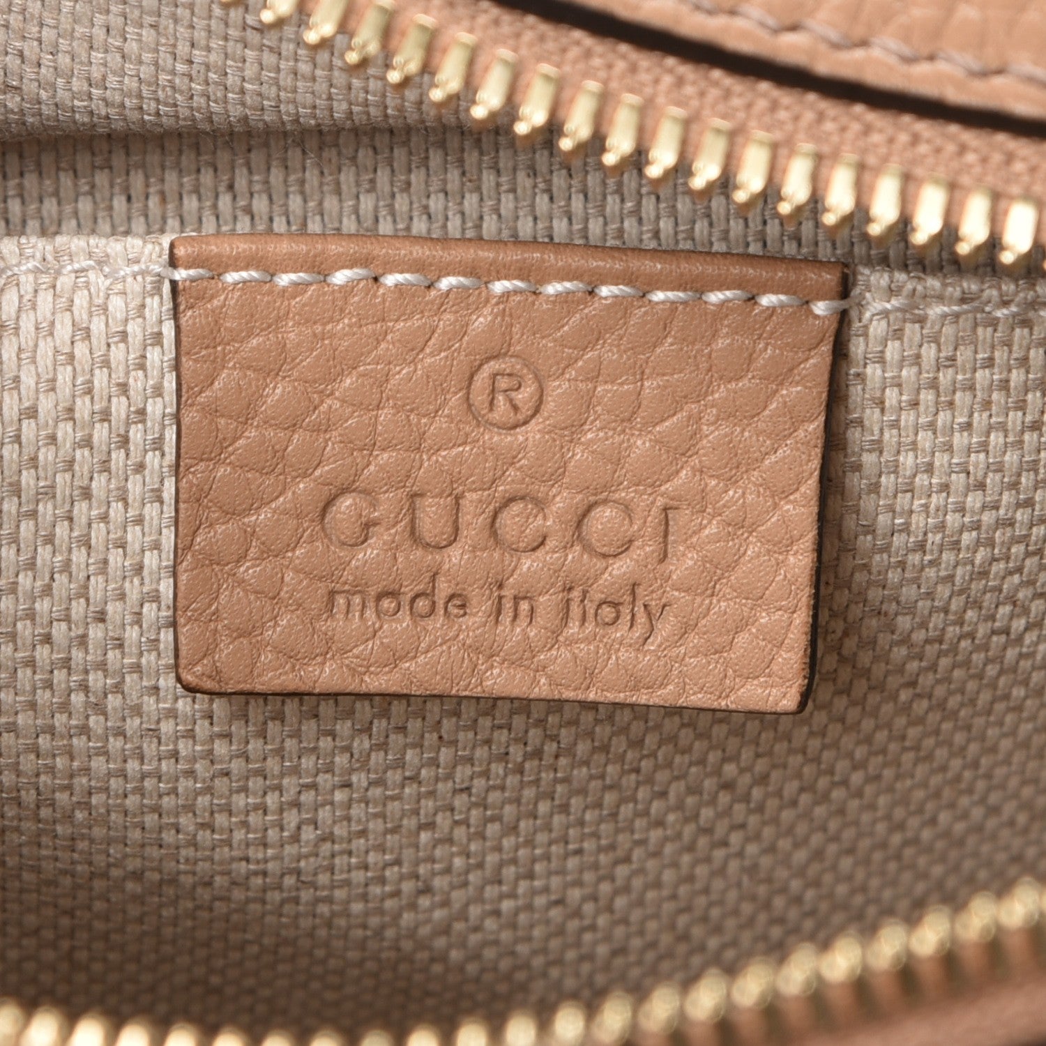 Gucci Pebbled Calfskin Small Soho Disco Bag Camelia 6 of 7