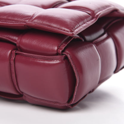 Bottega Veneta Paper Calfskin Maxi Intreccio Padded Cassette Crossbody Bag Amaranto 10 of 11
