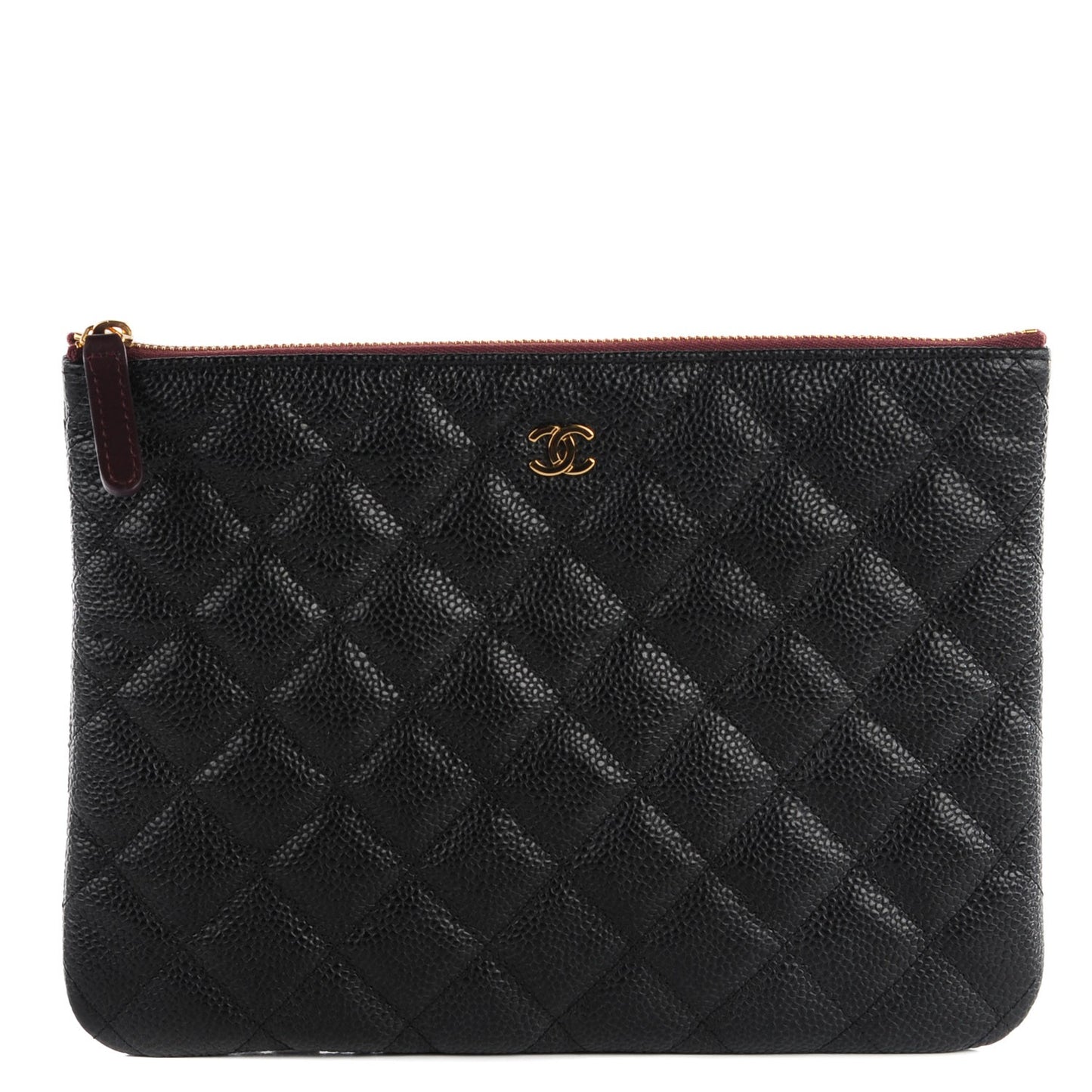 Caviar Quilted Medium Cosmetic Case Black