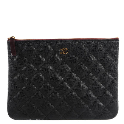 Chanel Caviar Quilted Medium Cosmetic Case Black 1 of 8
