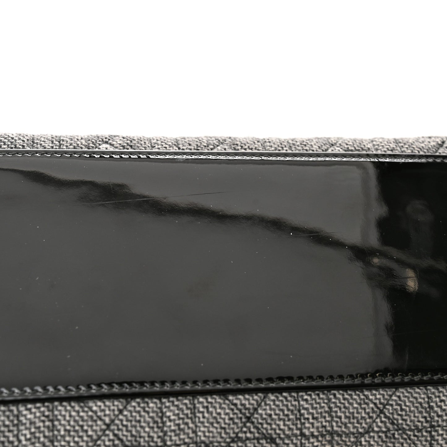 Denim Fringe Medium Lady Dior Grey