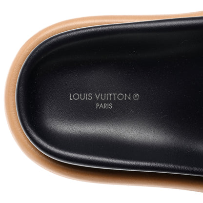 Louis Vuitton Nylon Monogram Womens Pool Pillow Comfort Mules 37 Navy Blue 6 of 8