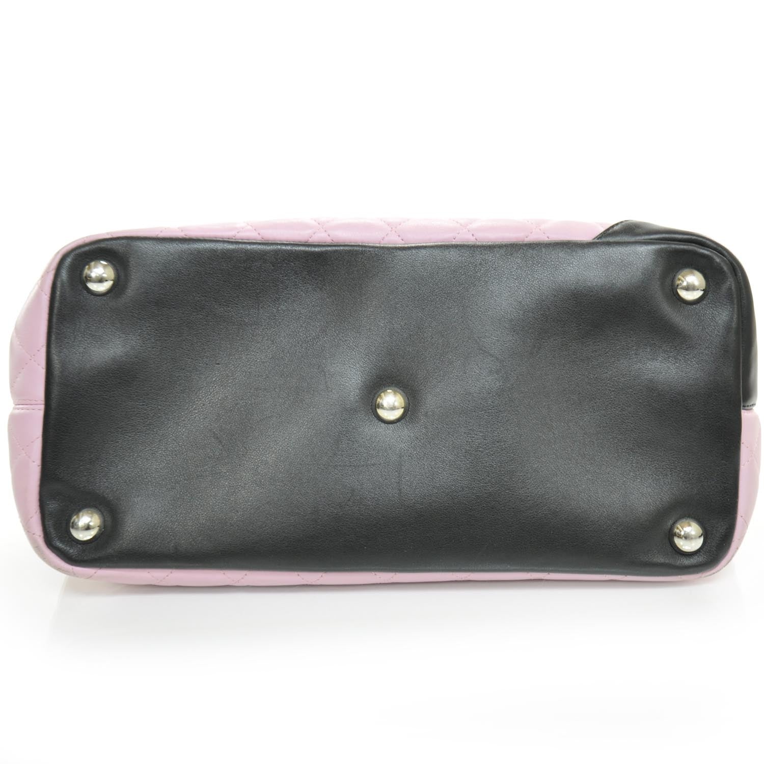 Chanel Calfskin Quilted Large Cambon Tote Pink Black 5 of 10