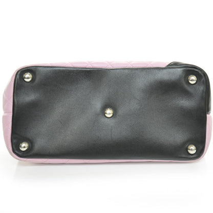 Chanel Calfskin Quilted Large Cambon Tote Pink Black 5 of 10