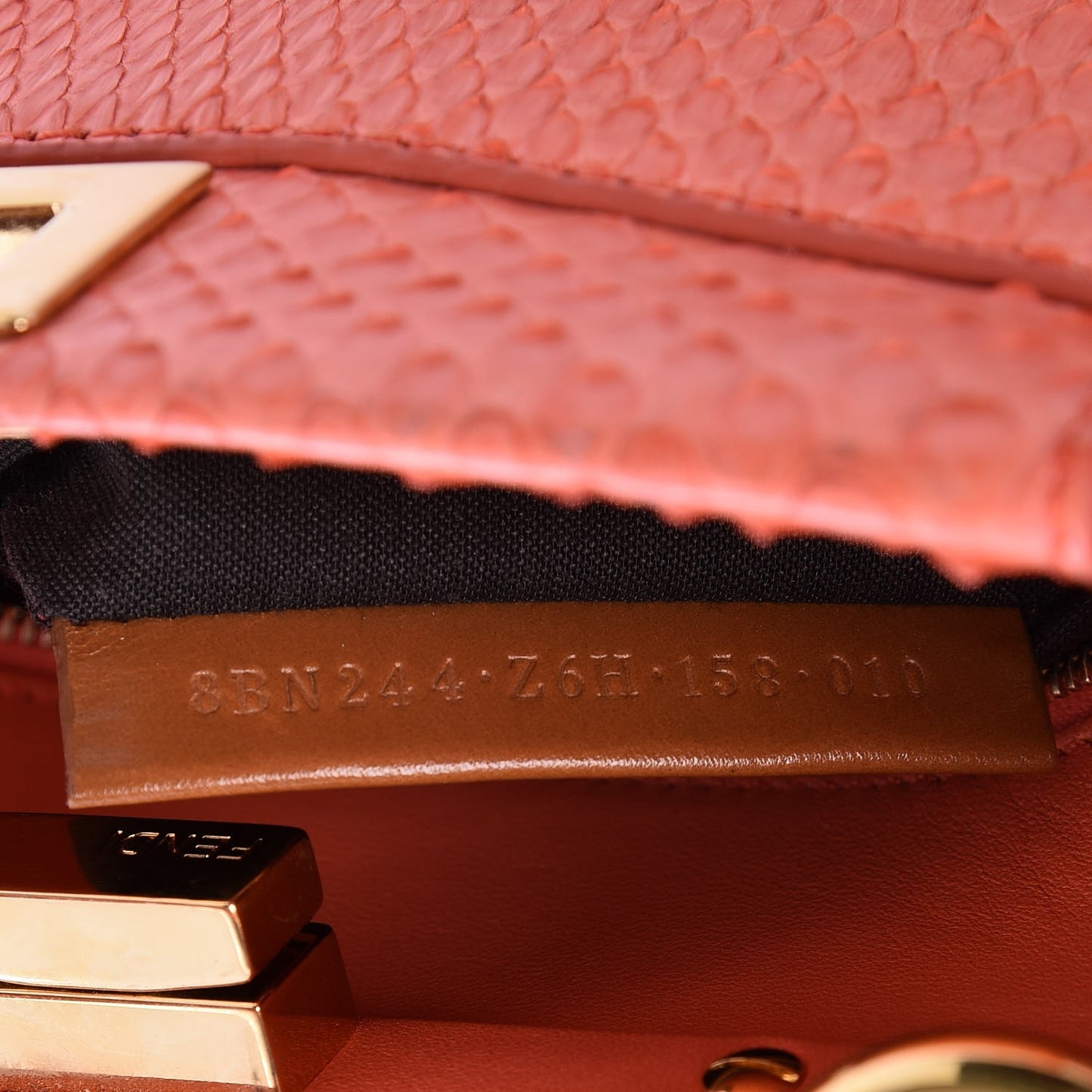Python Mini Peekaboo Iconic Satchel Coral