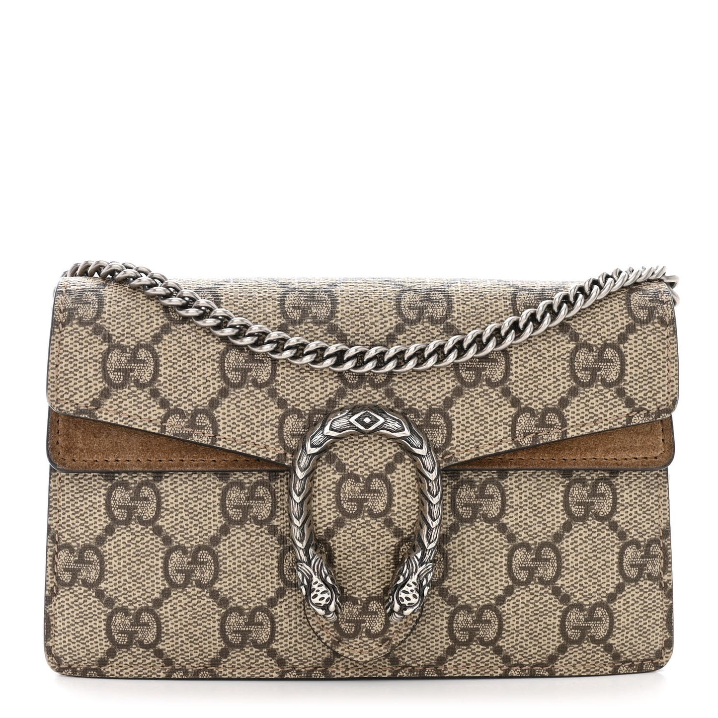 GG Supreme Monogram Super Mini Dionysus Shoulder Bag Taupe
