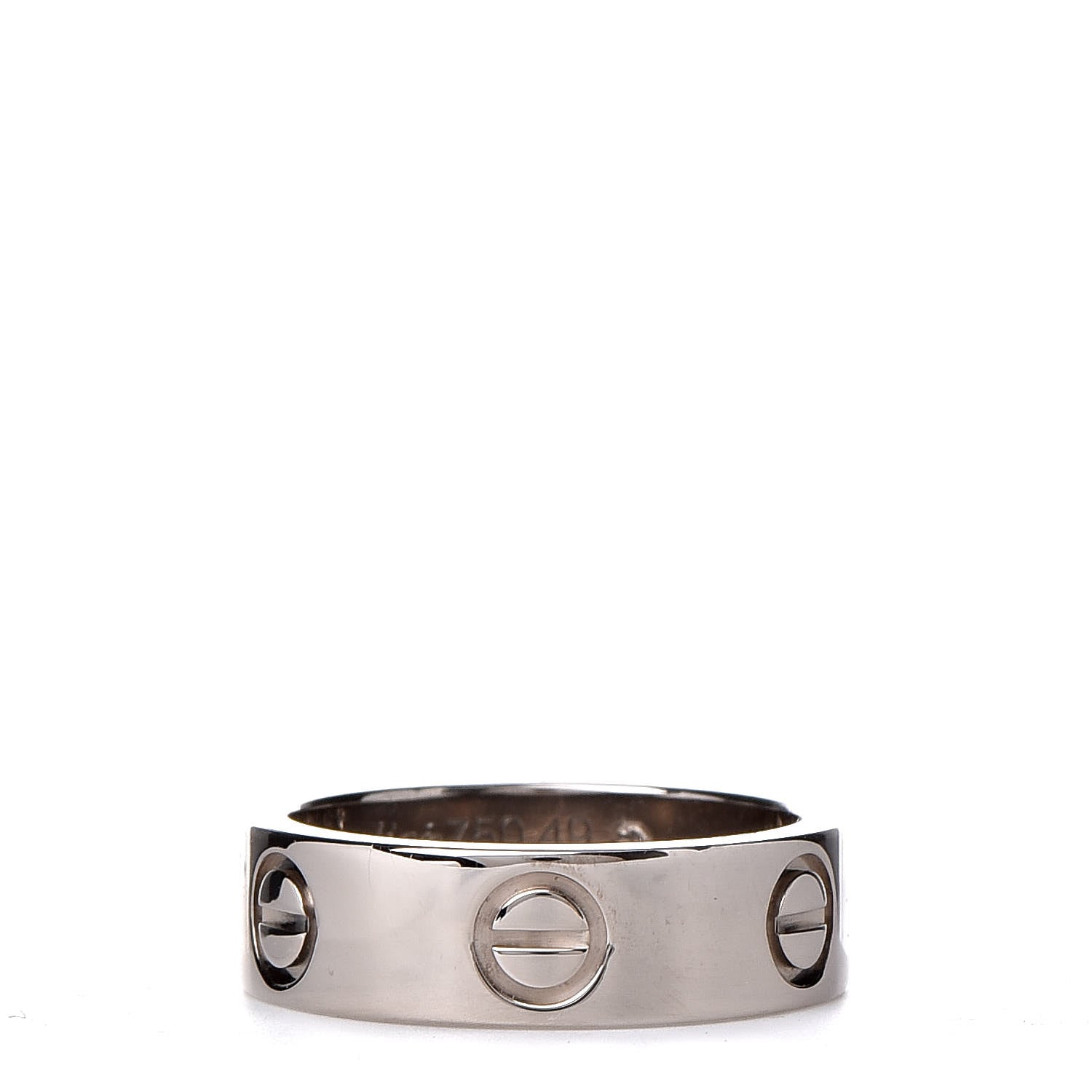 Cartier 18K White Gold 5.5mm LOVE Ring 49 4.75 1 of 5