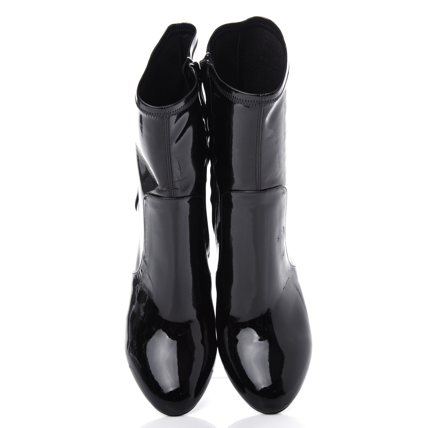 Louis Vuitton Patent Silhouette Ankle Boots 38 Black 5 of 10