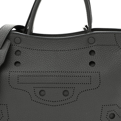 Balenciaga Veau Grana Perforated Blackout Hardware S City Gris Acier 9 of 11