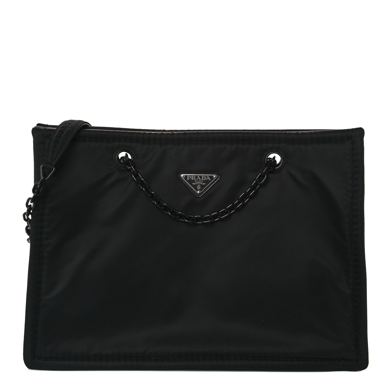 Prada Tessuto Nylon Chain Tote Black 1 of 12